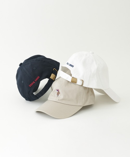 U.S. POLO ASSN.（ユーエスポロアッスン）の「【KIDS】【U.S. POLO ASSN/ユーエスポロアッスン】ワンポイント刺繍ツイルキャップ2（キャップ・キッズ・ネイビー/ベージュ/オフホワイト・ONE SIZE）」の4枚目の写真