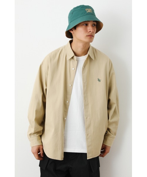 RODEO CROWNS WIDE BOWL（ロデオクラウンズワイドボウル）の「SHARE CHINO BIGシャツ（シャツ/ブラウス・レディース・ネイビー/オレンジ/ベージュ/ライム・FREE）」の21枚目の写真