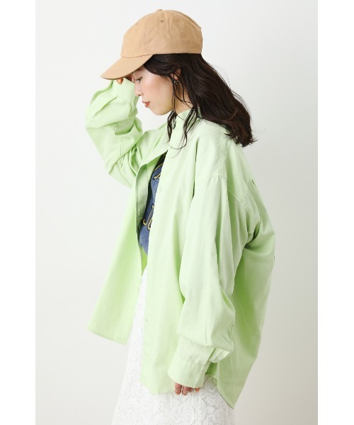 RODEO CROWNS WIDE BOWL（ロデオクラウンズワイドボウル）の「SHARE CHINO BIGシャツ（シャツ/ブラウス・レディース・ネイビー/オレンジ/ベージュ/ライム・FREE）」の22枚目の写真