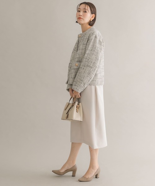 F by ROSSO(エフバイロッソ)の「F by ROSSO ツイードノーカラージャケット(その他アウター・レディース・ブラック/オフホワイト・FREE)」の11枚目の写真