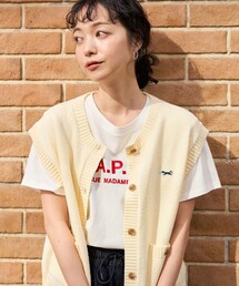 TOWN CRAFT × FREAK'S STORE/タウンクラフト 別注 コンパクトリネンライクニットベスト