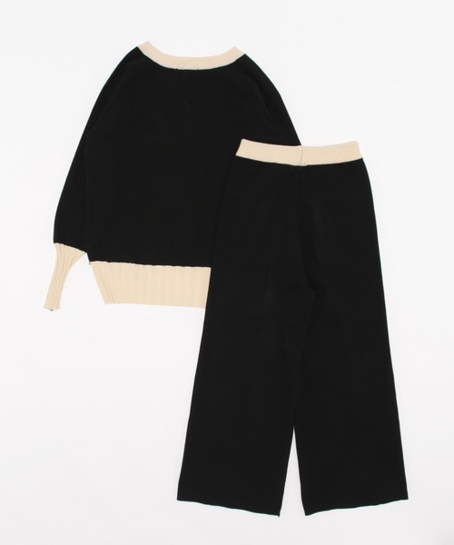NinaetLina（ニナエリナ）の「ニット上下セットアップ（セットアップ・レディース・ブラック・M/L/XL）」の8枚目の写真