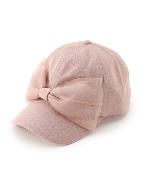 SHOO・LA・RUE(シューラルー)の「◆フロントオーガンジーCAP(キャップ・キッズ・ピンク系/グレー・99)」の4枚目の写真