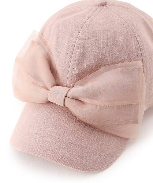 SHOO・LA・RUE(シューラルー)の「◆フロントオーガンジーCAP(キャップ・キッズ・ピンク系/グレー・99)」の8枚目の写真