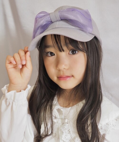 SHOO・LA・RUE(シューラルー)の「◆フロントオーガンジーCAP(キャップ・キッズ・ピンク系/グレー・99)」の13枚目の写真