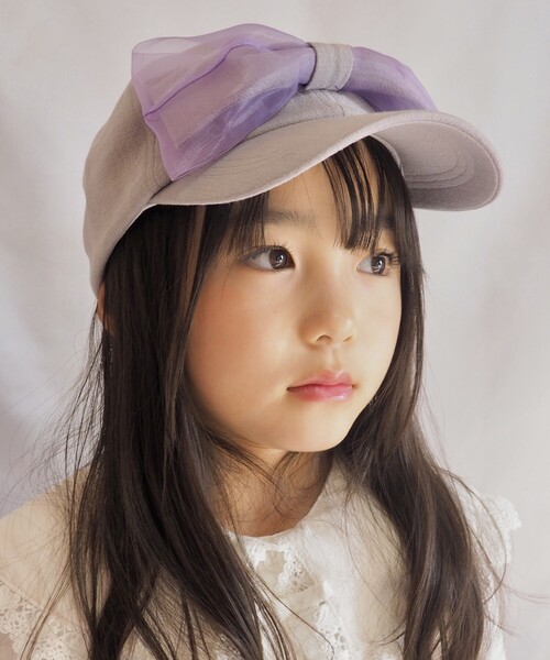 SHOO・LA・RUE(シューラルー)の「◆フロントオーガンジーCAP(キャップ・キッズ・ピンク系/グレー・99)」の14枚目の写真