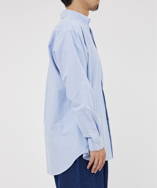 UNIVERSAL OVERALL(ユニバーサルオーバーオール)の「バンドカラー 長袖コットンシャツ /BD SHIRT L/S(シャツ/ブラウス・メンズ・サックスブルー/ホワイト・S/L/M/XL)」の6枚目の写真