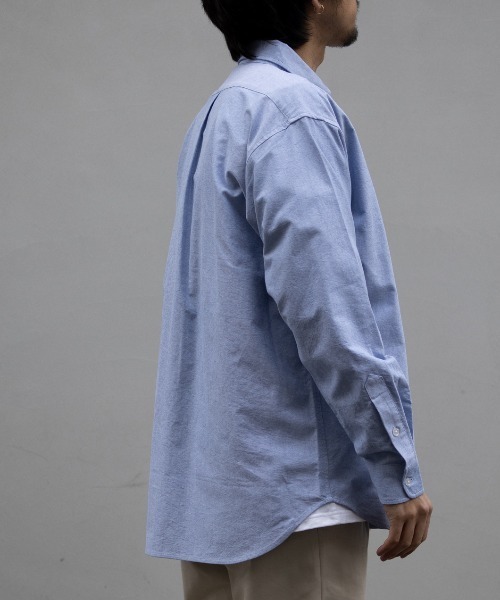 UNIVERSAL OVERALL(ユニバーサルオーバーオール)の「バンドカラー 長袖コットンシャツ /BD SHIRT L/S(シャツ/ブラウス・メンズ・サックスブルー/ホワイト・S/L/M/XL)」の14枚目の写真