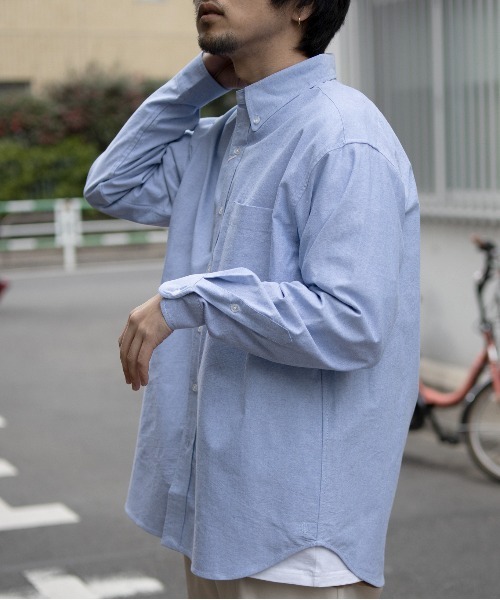 UNIVERSAL OVERALL(ユニバーサルオーバーオール)の「バンドカラー 長袖コットンシャツ /BD SHIRT L/S(シャツ/ブラウス・メンズ・サックスブルー/ホワイト・S/L/M/XL)」の15枚目の写真