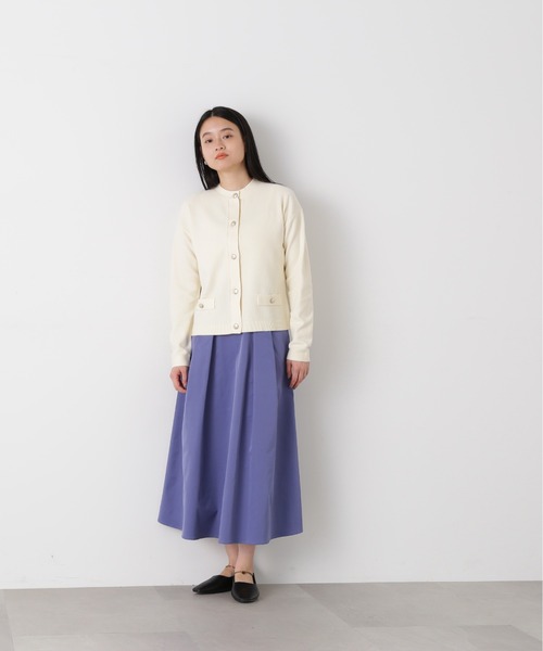 N.(N. Natural Beauty Basic)(エヌエヌナチュラルビューティーベーシック)の「◆ゴールドボタンカノコニットカーディガン(カーディガン/ボレロ・レディース・ネイビー/ブルー/オフホワイト・MEDIUM)」の6枚目の写真