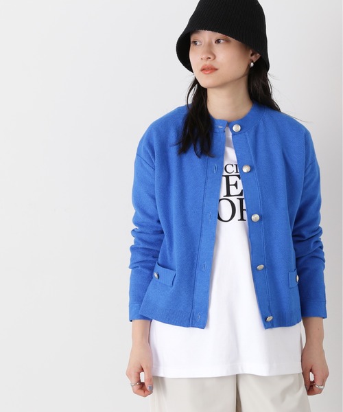 N.(N. Natural Beauty Basic)(エヌエヌナチュラルビューティーベーシック)の「◆ゴールドボタンカノコニットカーディガン(カーディガン/ボレロ・レディース・ネイビー/ブルー/オフホワイト・MEDIUM)」の10枚目の写真