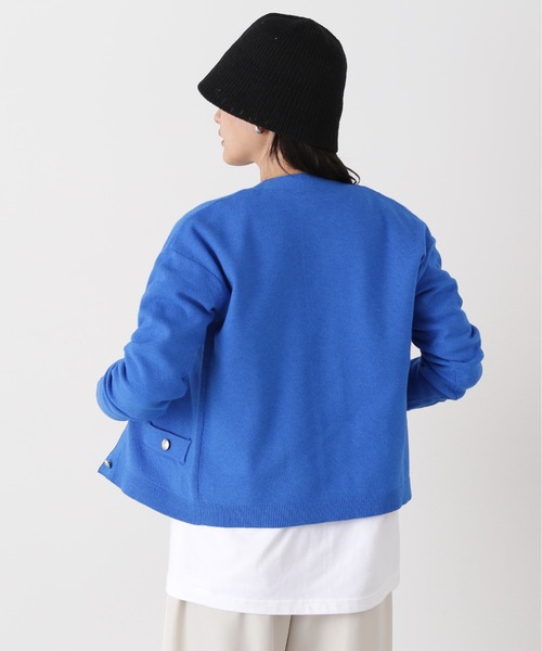 N.(N. Natural Beauty Basic)(エヌエヌナチュラルビューティーベーシック)の「◆ゴールドボタンカノコニットカーディガン(カーディガン/ボレロ・レディース・ネイビー/ブルー/オフホワイト・MEDIUM)」の14枚目の写真