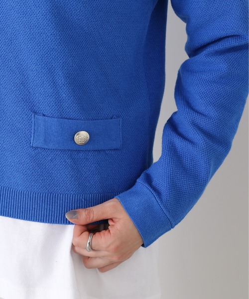 N.(N. Natural Beauty Basic)(エヌエヌナチュラルビューティーベーシック)の「◆ゴールドボタンカノコニットカーディガン(カーディガン/ボレロ・レディース・ネイビー/ブルー/オフホワイト・MEDIUM)」の16枚目の写真