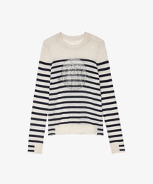 ZADIG&VOLTAIRE（ザディグ　エ　ヴォルテール）の「SOURCE CP STRIPES STRASS（ニット/セーター）」