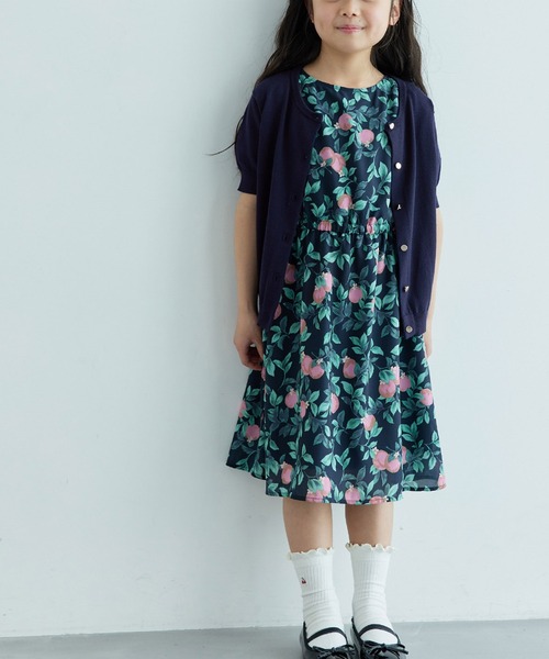 ROPE' PICNIC（ロペピクニック）の「半袖ベーシックカーディガン（カーディガン/ボレロ・キッズ・オフホワイト/ネイビー/ラベンダー・110/120/130/140/150）」の16枚目の写真