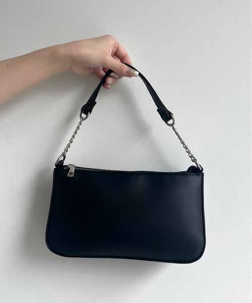 prose verse（プロズヴェール）の「チェーン2wayショルダーバッグ（ショルダーバッグ・レディース・ブラック/グリーン/アイボリー/ピンク・ﾌﾘ-）」の6枚目の写真