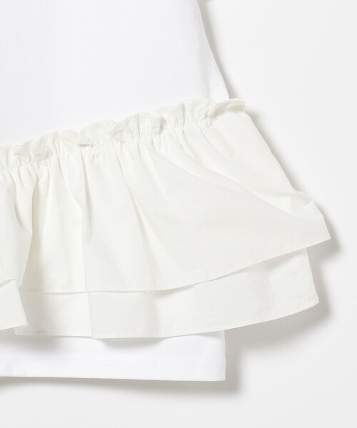 Ray BEAMS（レイビームス）の「RBS / イソザイ フリル ハーフスリーブ Tシャツ（Tシャツ/カットソー・レディース・ブラック/ホワイト・ONE SIZE）」の15枚目の写真