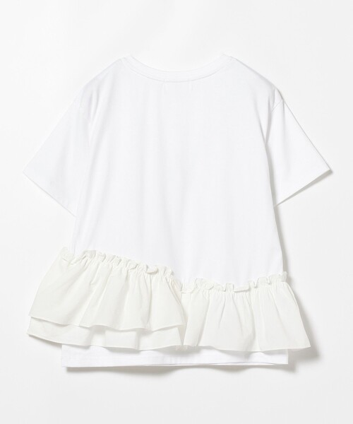 Ray BEAMS（レイビームス）の「RBS / イソザイ フリル ハーフスリーブ Tシャツ（Tシャツ/カットソー・レディース・ブラック/ホワイト・ONE SIZE）」の21枚目の写真