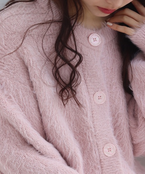 muguet（ミュゲ）の「shell button shgaggy mini op（カーディガン