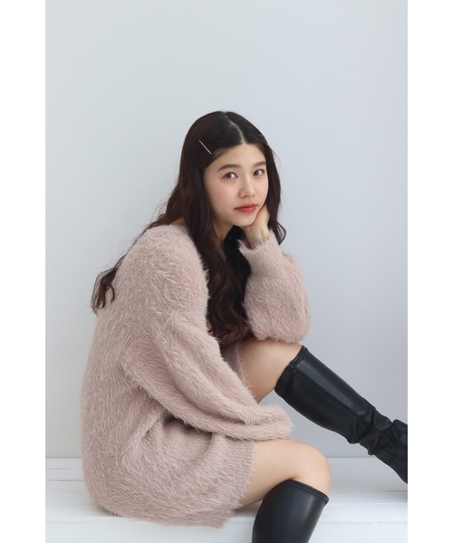 muguet（ミュゲ）の「shell button shgaggy mini op（カーディガン/ボレロ・レディース・ピンクベージュ/ピンク/アイボリー・FREE）」の4枚目の写真