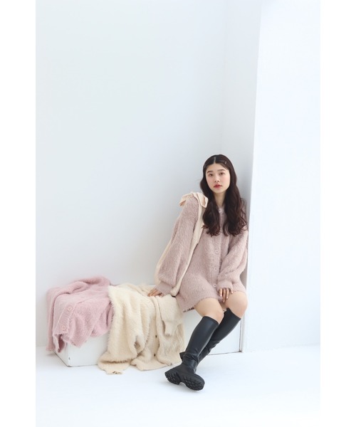 muguet（ミュゲ）の「shell button shgaggy mini op（カーディガン/ボレロ・レディース・ピンクベージュ/ピンク/アイボリー・FREE）」の6枚目の写真