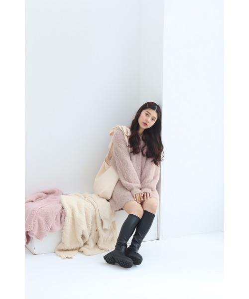 muguet（ミュゲ）の「shell button shgaggy mini op（カーディガン/ボレロ・レディース・ピンクベージュ/ピンク/アイボリー・FREE）」の13枚目の写真