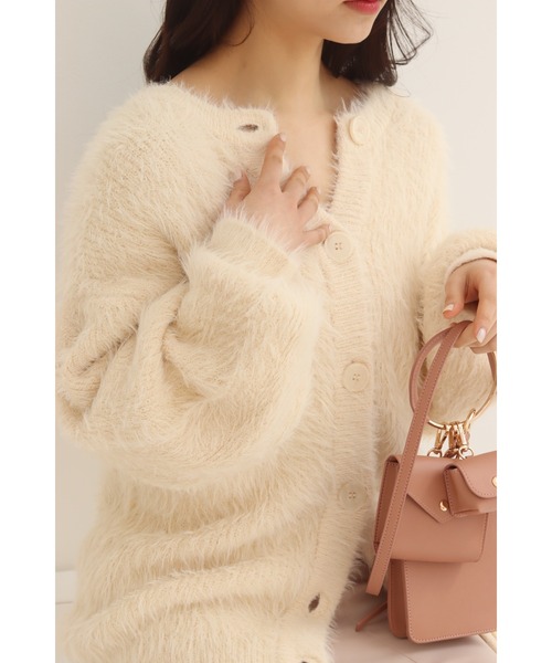 muguet（ミュゲ）の「shell button shgaggy mini op（カーディガン/ボレロ・レディース・ピンクベージュ/ピンク/アイボリー・FREE）」の10枚目の写真