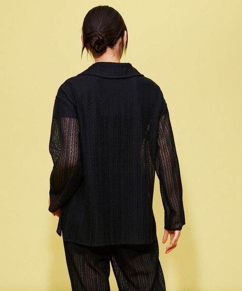 FOREVER 21（フォーエバー トゥエンティーワン）の「【VINTAGE】フロントジップレースシャツ（シャツ/ブラウス・レディース・ホワイト/ブラック・FREE）」の7枚目の写真