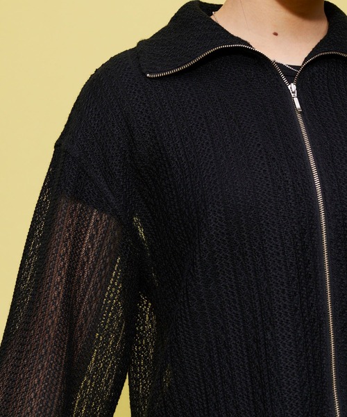 FOREVER 21（フォーエバー トゥエンティーワン）の「【VINTAGE】フロントジップレースシャツ（シャツ/ブラウス・レディース・ホワイト/ブラック・FREE）」の8枚目の写真