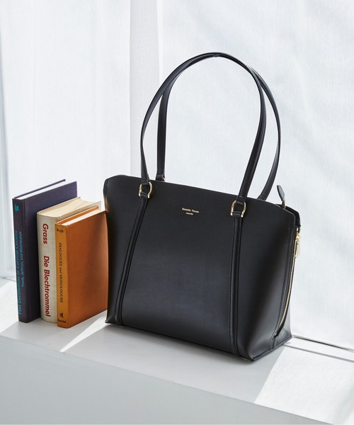 Samantha Thavasa（サマンサタバサ）の「[オンライン&一部店舗限定] バイカラースプリットレザートートバッグ（トートバッグ・レディース・ピンクベージュ/グレイッシュベージュ/イエロー/ライトブルー/ブラック/グレー・FREE）」の10枚目の写真