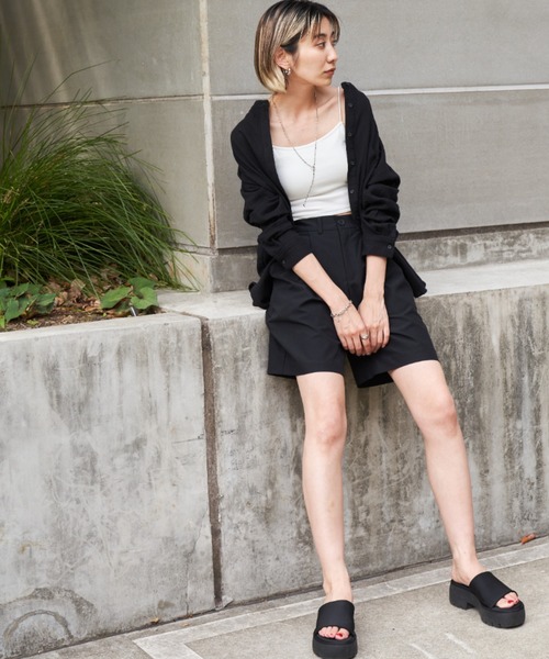 Auntie Rosa Holiday（アンティローザホリデー）の「ダブルガーゼBIGシャツ（シャツ/ブラウス・レディース・ブラック/アイボリー/オレンジ/ピンク/グリーン・FREE）」の12枚目の写真