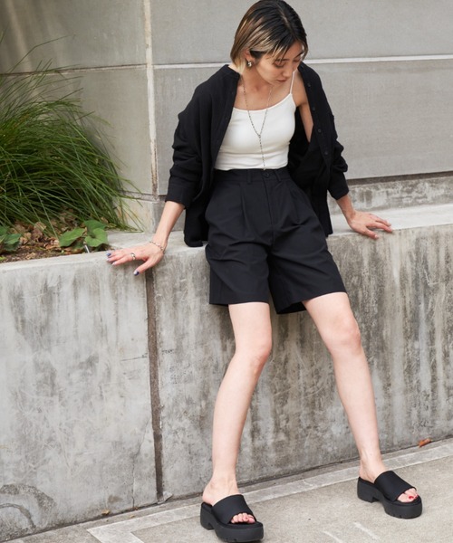 Auntie Rosa Holiday（アンティローザホリデー）の「ダブルガーゼBIGシャツ（シャツ/ブラウス・レディース・ブラック/アイボリー/オレンジ/ピンク/グリーン・FREE）」の13枚目の写真