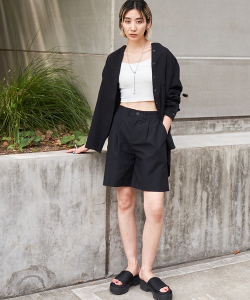 Auntie Rosa Holiday（アンティローザホリデー）の「ダブルガーゼBIGシャツ（シャツ/ブラウス・レディース・ブラック/アイボリー/オレンジ/ピンク/グリーン・FREE）」の14枚目の写真