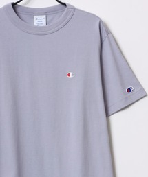 Champion/チャンピオン コットンUSA ロゴワッペン ワンポイント刺繍 半袖Tシャツ/無地T/レディース メンズ