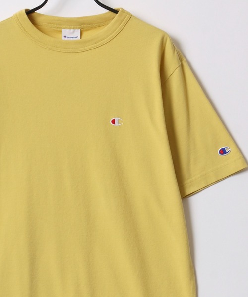 Champion(チャンピオン)の「Champion/チャンピオン コットンUSA ロゴワッペン ワンポイント刺繍 半袖Tシャツ/無地T/レディース メンズ(Tシャツ/カットソー・メンズ・ホワイト/ブラック/オートミール/ライトイエロー/サーモンピンク/ミント/ラベンダー/ネイビー/グレー/ダークグリーン/ブルー/サンドベージュ/グリーン/イエロー/サックスブルー/ベージュ/グレイッシュブルー/クリーム/レンガ/サファリグリーン/スカイブルー/セージグリーン/オレンジ/オリーブドラブ・L/XL/M)」の20枚目の写真