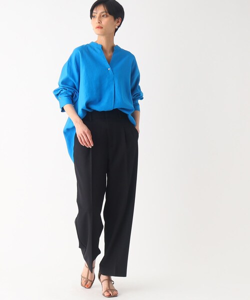 OPAQUE.CLIP(オペークドットクリップ)の「◆ワイドストレートパンツ【洗濯機洗い可/イージーケア/ストレッチ】(その他パンツ・レディース・ブラック/グリーン/ライトベージュ・40/42/34/36/38)」の7枚目の写真