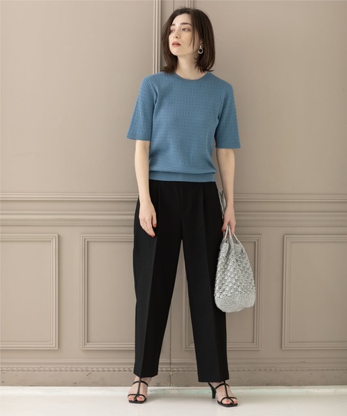 OPAQUE.CLIP(オペークドットクリップ)の「◆ワイドストレートパンツ【洗濯機洗い可/イージーケア/ストレッチ】(その他パンツ・レディース・ブラック/グリーン/ライトベージュ・40/42/34/36/38)」の13枚目の写真