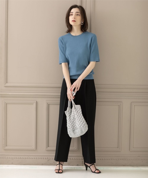 OPAQUE.CLIP(オペークドットクリップ)の「◆ワイドストレートパンツ【洗濯機洗い可/イージーケア/ストレッチ】(その他パンツ・レディース・ブラック/グリーン/ライトベージュ・40/42/34/36/38)」の17枚目の写真