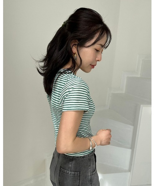 patou ボーダーTシャツ クロップド - メルカリ