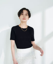 NOLLEY’S Sophi | 《手洗い可能》綿アセラメランダムリブプルオーバーニット(ニット/セーター)