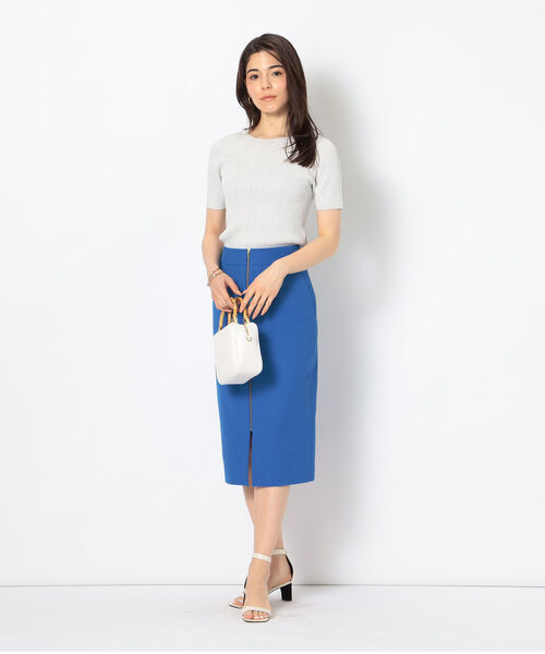 NOLLEY’S Sophi(ノーリーズソフィ)の「《手洗い可能》綿アセラメランダムリブプルオーバーニット(ニット/セーター・レディース・ブラック/サックスブルー/シルバー/ゴールド・38/36)」の17枚目の写真