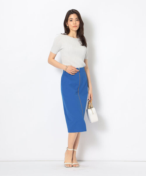 NOLLEY’S Sophi(ノーリーズソフィ)の「《手洗い可能》綿アセラメランダムリブプルオーバーニット(ニット/セーター・レディース・ブラック/サックスブルー/シルバー/ゴールド・38/36)」の20枚目の写真