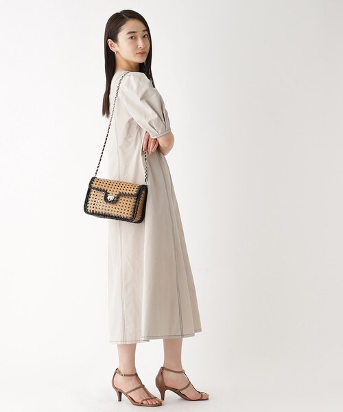 OPAQUE.CLIP(オペークドットクリップ)の「◆≪ヒルナンデス!で紹介≫ 異素材コンビチェーンショルダー(ショルダーバッグ・レディース・ブラック・00)」の6枚目の写真