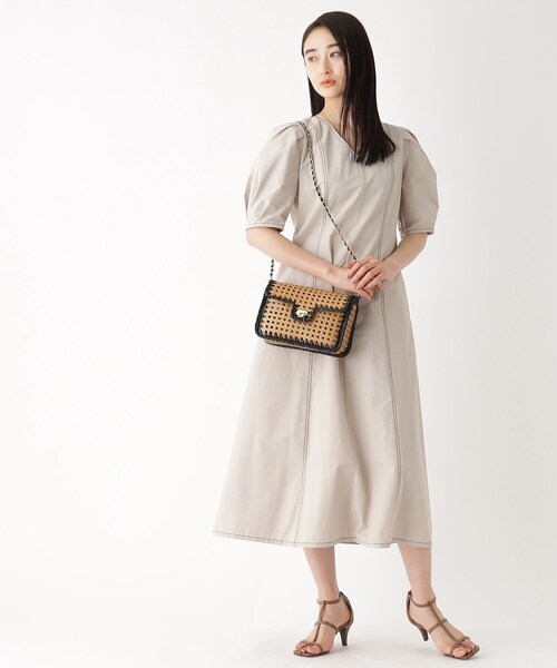 OPAQUE.CLIP(オペークドットクリップ)の「◆≪ヒルナンデス!で紹介≫ 異素材コンビチェーンショルダー(ショルダーバッグ・レディース・ブラック・00)」の7枚目の写真