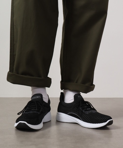 PERSON'S(パーソンズ)の「PERSON'S ニットスニーカー(スニーカー・メンズ・ブラック×ライム/ブラック×グレー・26/25.5/26.5/25/27)」の7枚目の写真