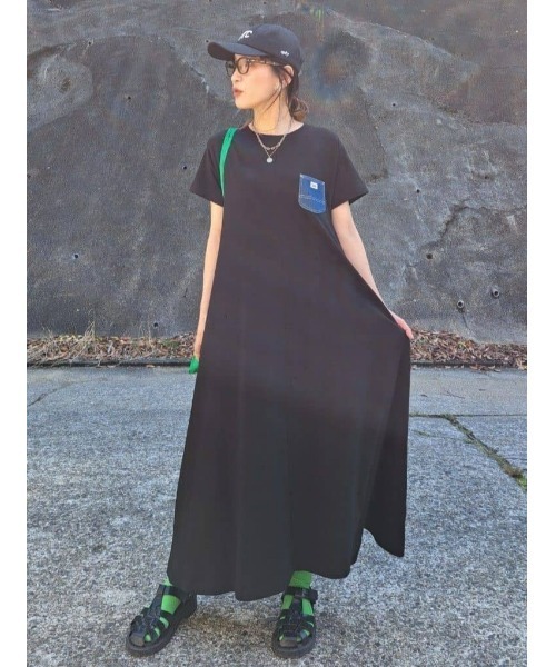 Lee（リー）の「【Lee】デニムポケットワンピース（ワンピース・レディース・ブラック・M/L）」の14枚目の写真