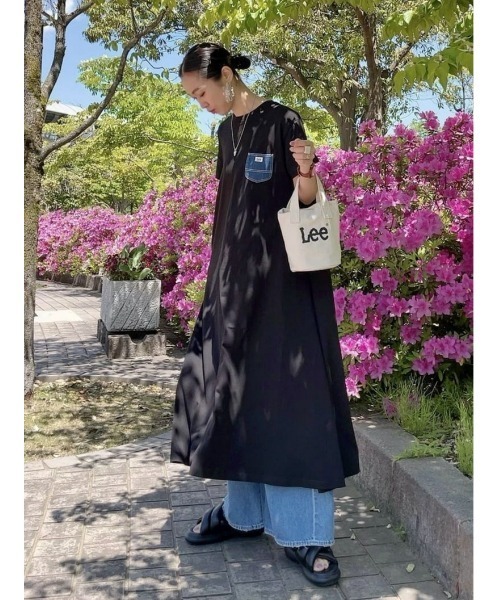 Lee（リー）の「【Lee】デニムポケットワンピース（ワンピース・レディース・ブラック・M/L）」の11枚目の写真