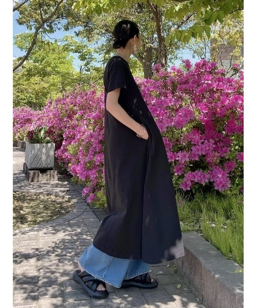 Lee（リー）の「【Lee】デニムポケットワンピース（ワンピース・レディース・ブラック・M/L）」の10枚目の写真