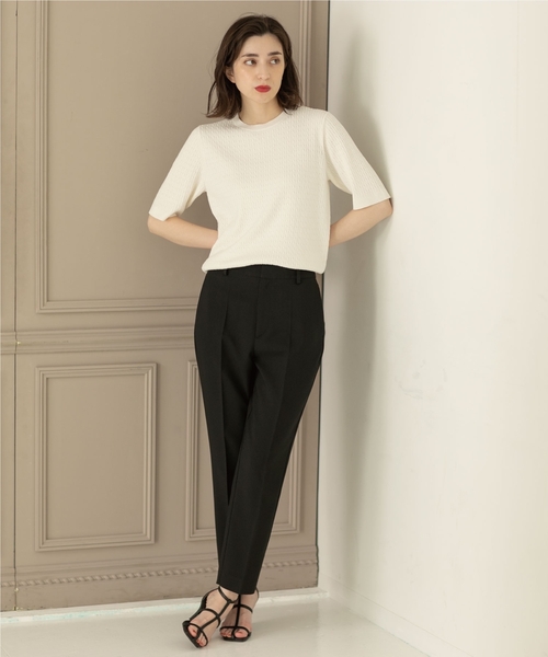 OPAQUE.CLIP(オペークドットクリップ)の「◆≪エマール検証済 洗える≫オーガニックコットンケーブルニット【洗濯機洗い可/UVケア】(ニット/セーター・レディース・ピンク系/ブラウン系その他/オレンジ/ブラック/ライトブルー/オフホワイト・42/40/38/36/34)」の14枚目の写真