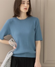 OPAQUE.CLIP | ≪エマール検証済 洗える≫オーガニックコットンケーブルニット【洗濯機洗い可/UVケア】(ニット/セーター)